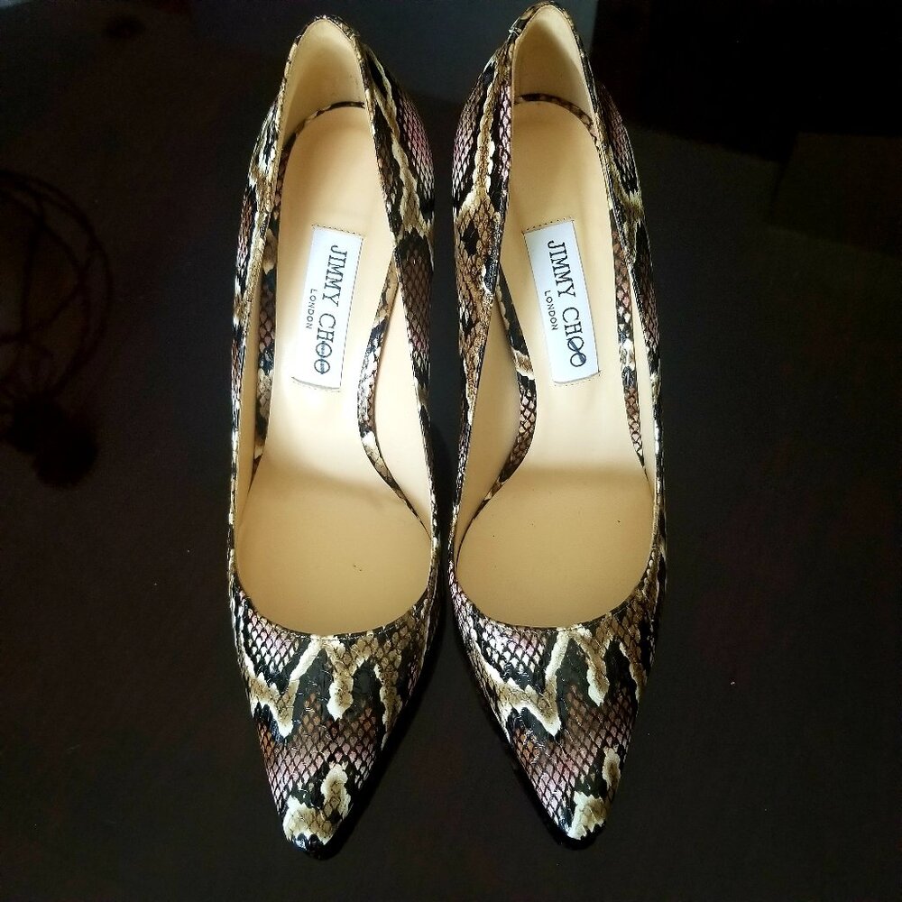 Jimmy Choo snakeskin pumps size 39, brand new, very comfortable.